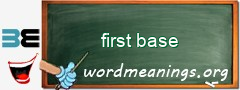 WordMeaning blackboard for first base